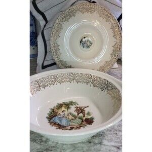 Triumph American Limoges SERENADE China IT-S284 22K Gold Bowl W/ Lid